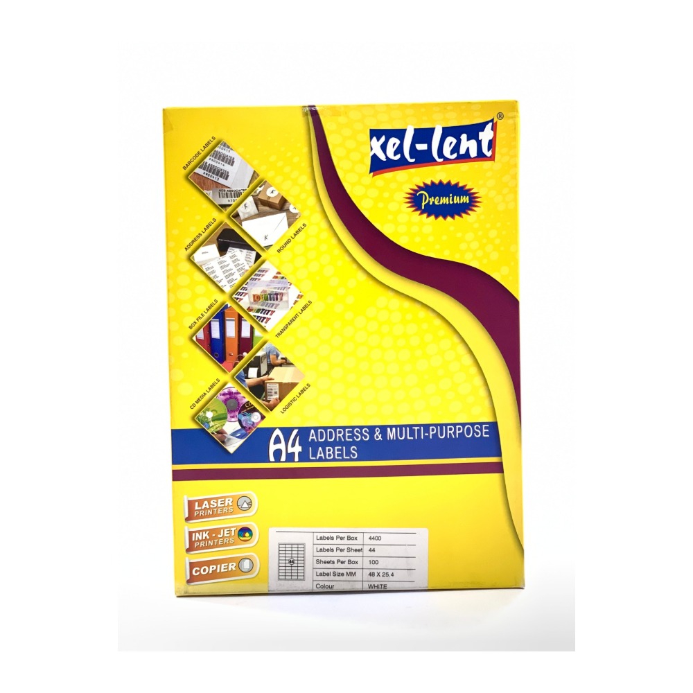[ASN-0518] ملصقات xel-lent Multi-Purpose Labels (A4)