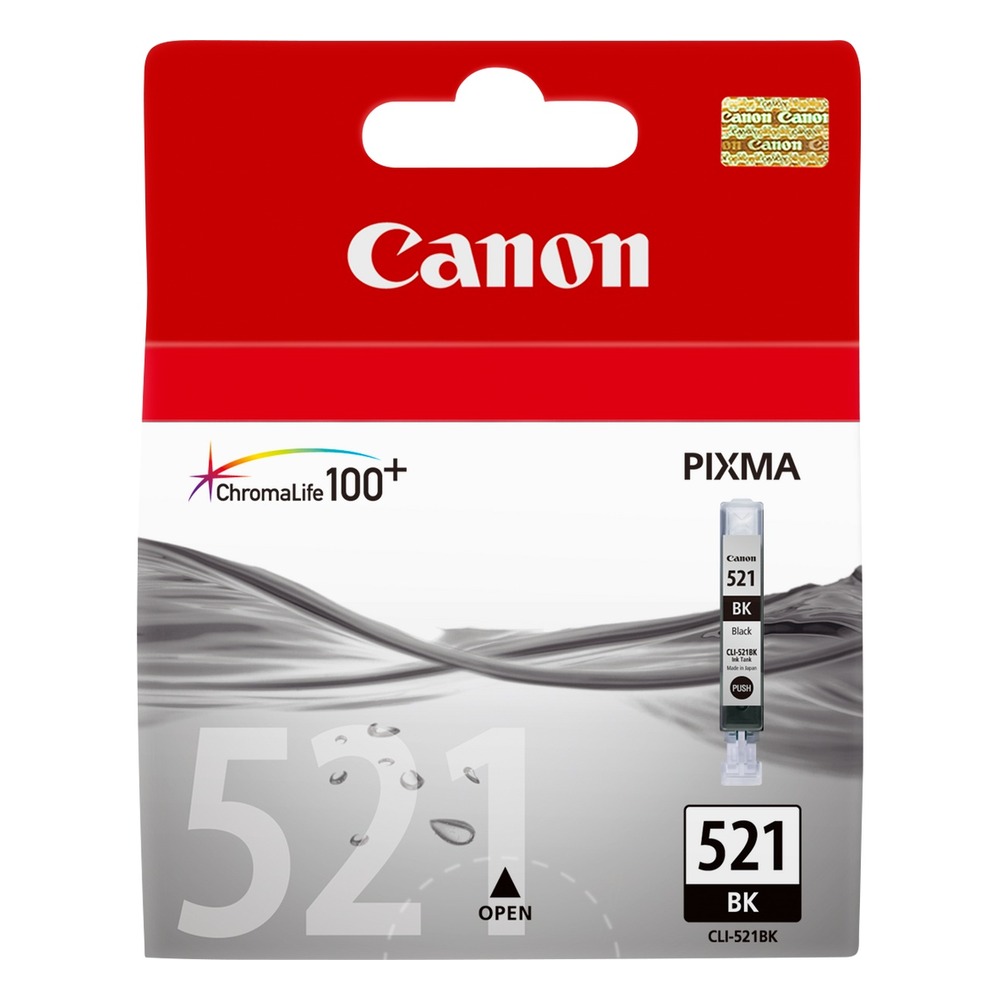 [2933B001] Canon CLI 521 Ink (Black)