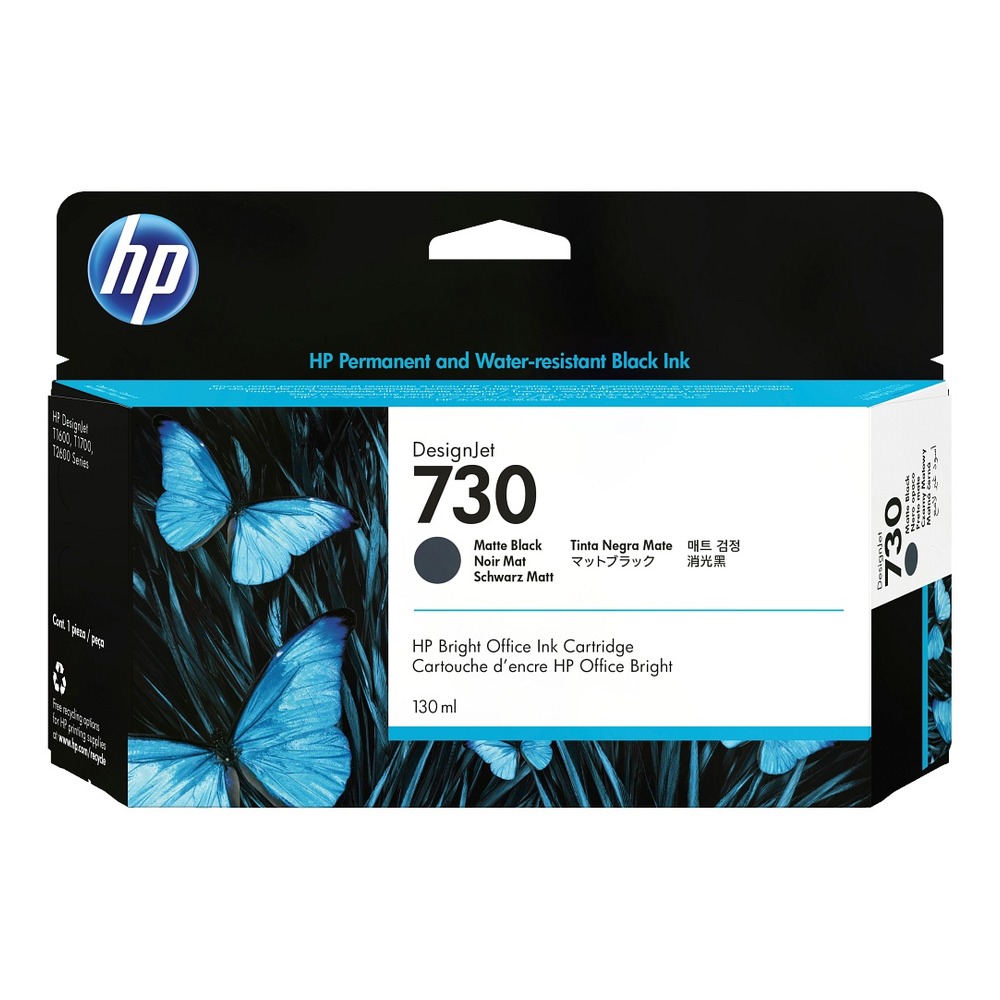 [P2V65A] Hp 730 130ml MatteBlack Ink