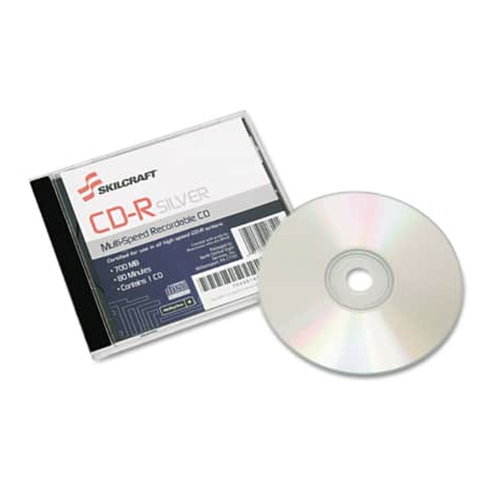[GAE-0041] SKILCRAFT Recordable CD-R, Optical Disc, 700MB/80min, 52x, silver, jewel case