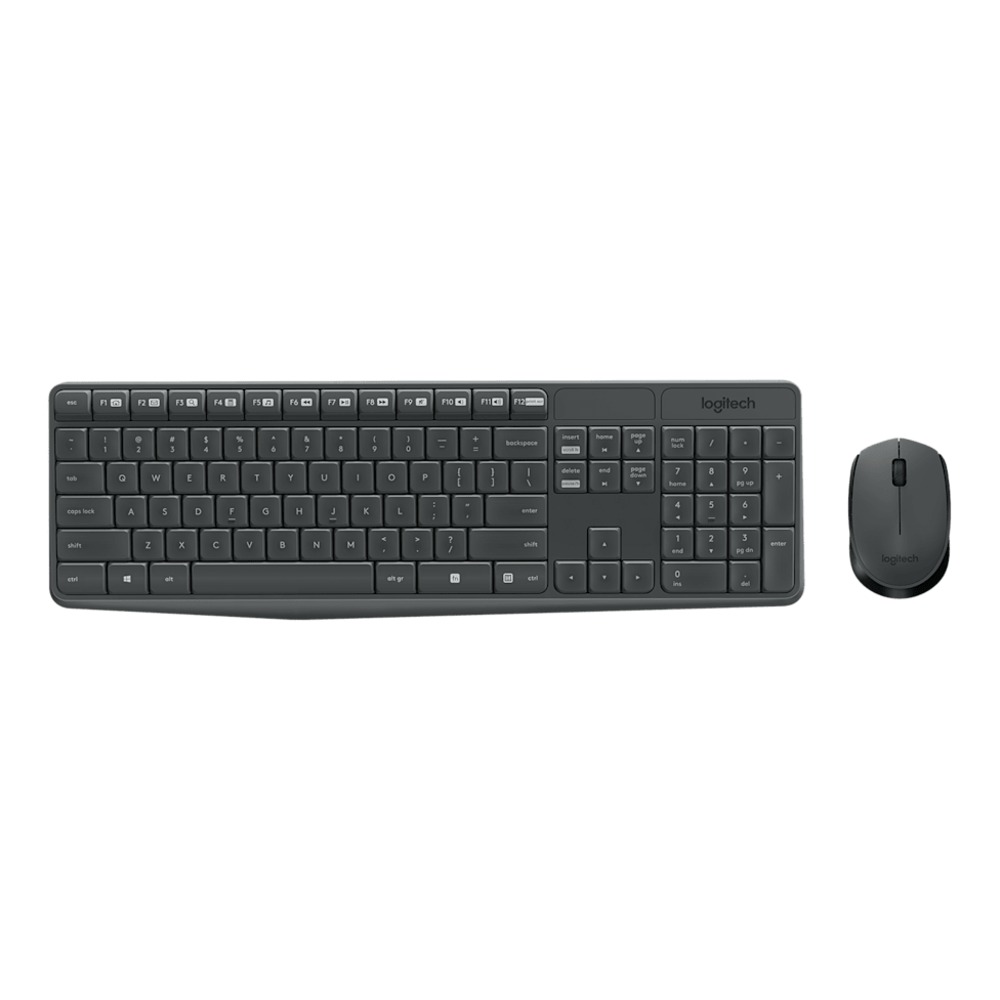 [GAE-0071] Logitech MK235 Wireless Keyboard and Mouse Combo, 2.4GHz, spill-resistant full-size KB, M170 mouse, 36-mo
