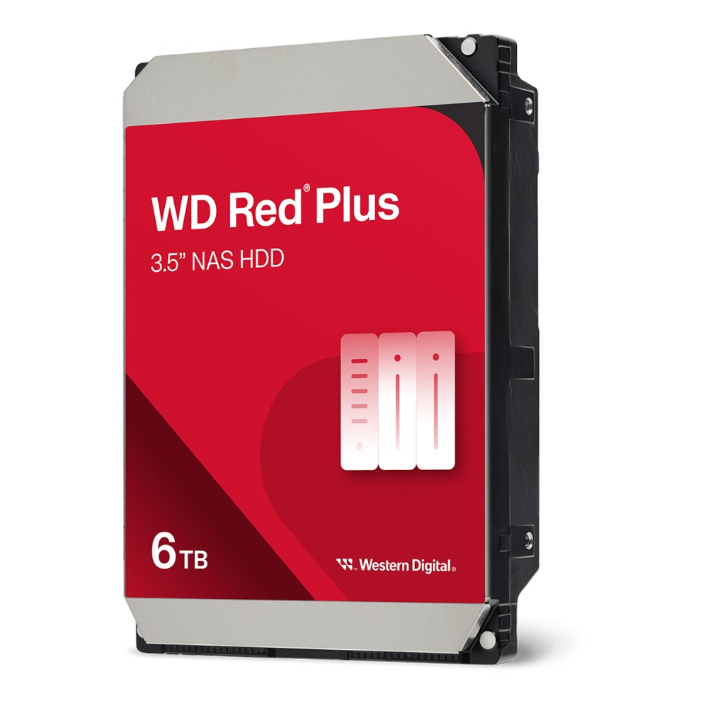 [GAE-0076] WD Red Plus NAS Hard Drive, Internal HDD, 6TB, SATA 6Gb/s, 3.5-inch, 5400rpm CMR