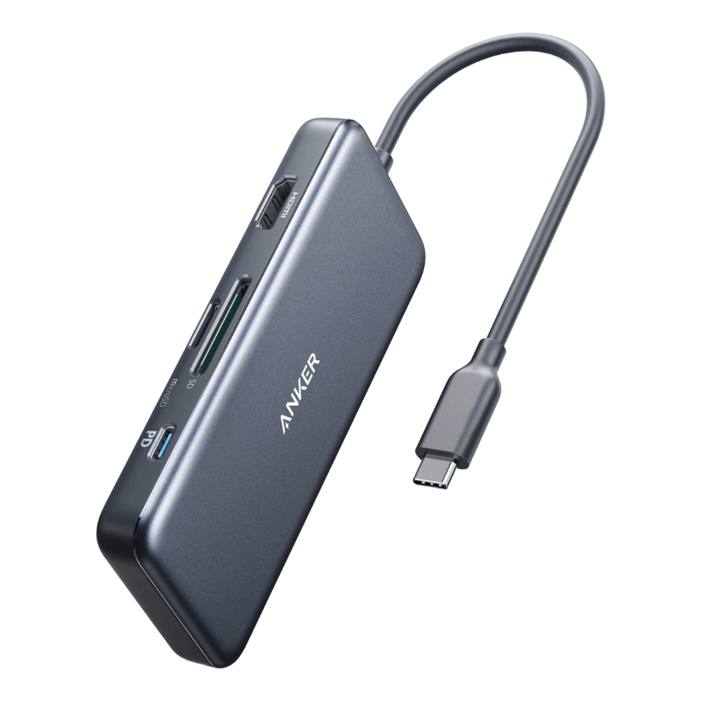 [GAE-0094] Anker 341 USB-C Hub (7-in-1), 4K30 HDMI, 2x USB-A 5Gbps, USB-C data, SD/microSD, 100W PD