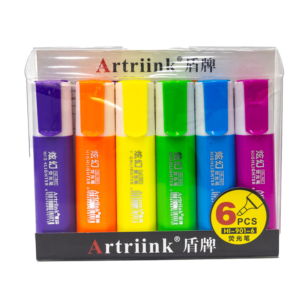 [ASN-0024] قلم تظهير فسفوري Artriink Set 6  لون