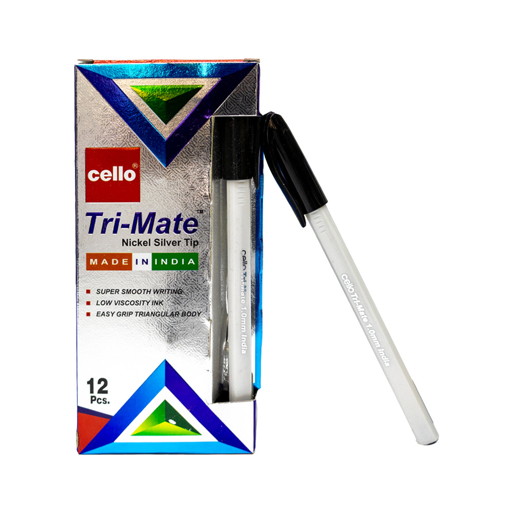 [ASN-0082] قلم جاف Cello Tri-Mate (قياسي, أزرق)